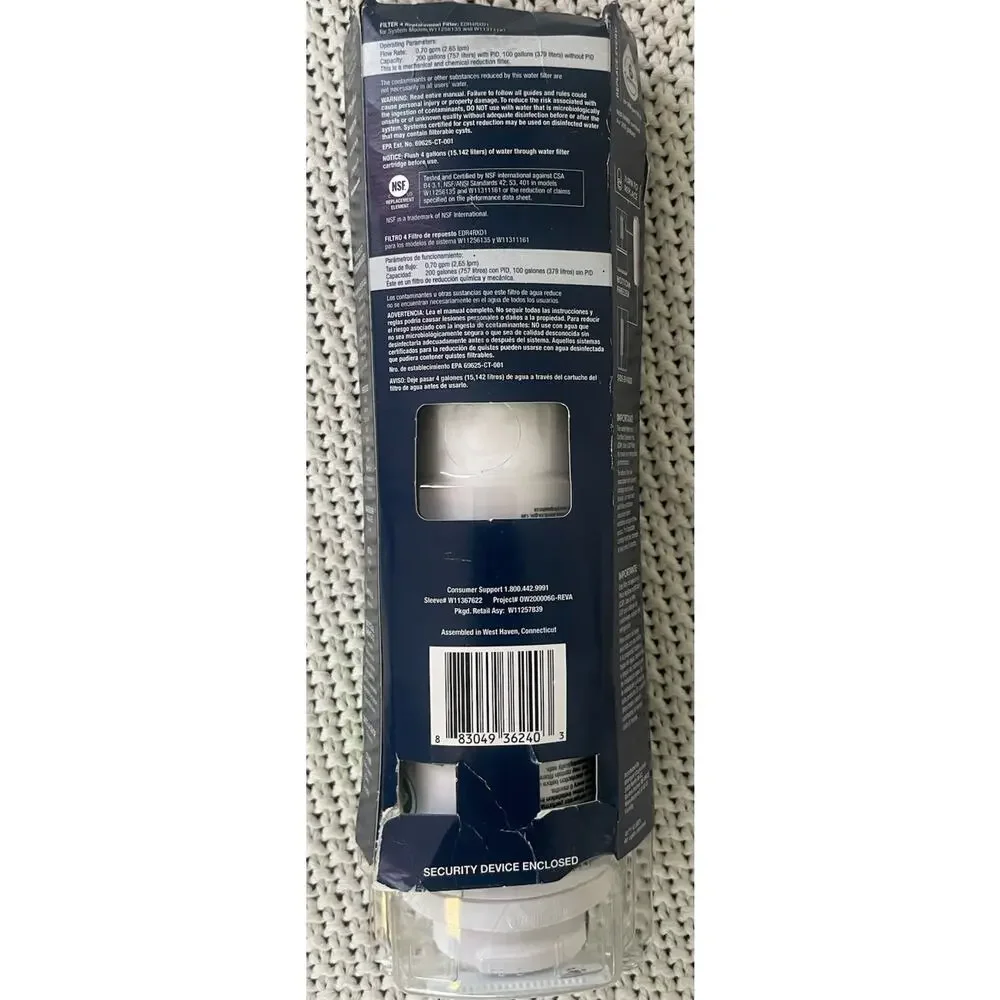 Everydrop by Whirlpool Ice and Water Refrigerator Filter 4 EDR4RXD1 Single-Pack